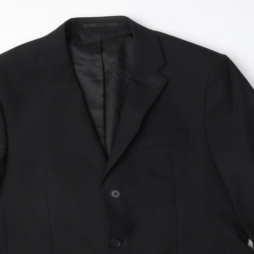 NEXT Mens Black Polyester Jacket Suit Jacket Size 44 Regular