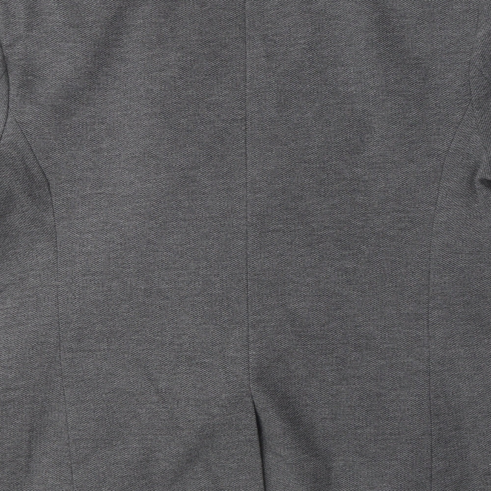 Zara Mens Grey Polyester Jacket Blazer Size L Regular