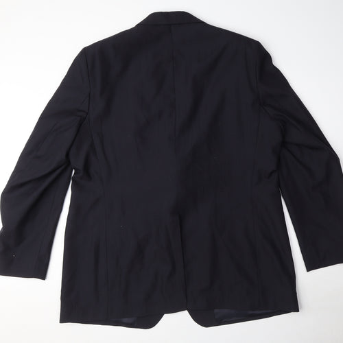 Alexander James Mens Black Polyester Jacket Suit Jacket Size 44 Regular