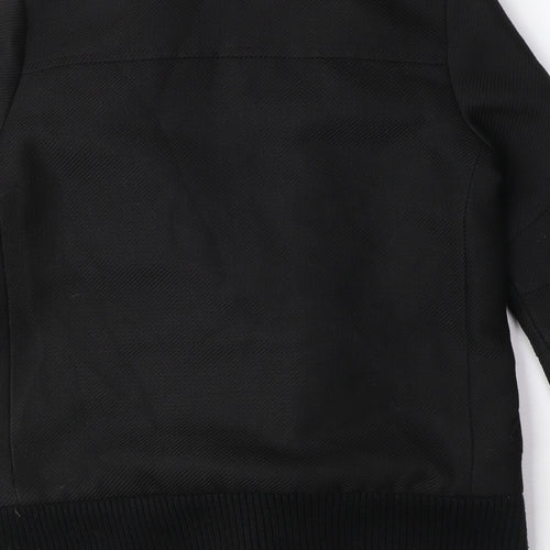 French Connection Womens Black Biker Coat Size 6 Zip