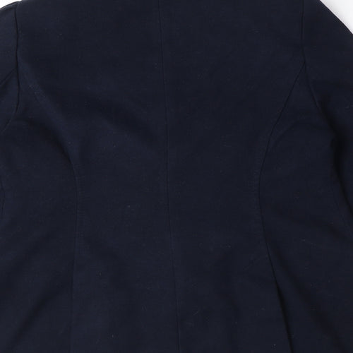 NEXT Womens Blue Pea Coat Coat Size 14 Button