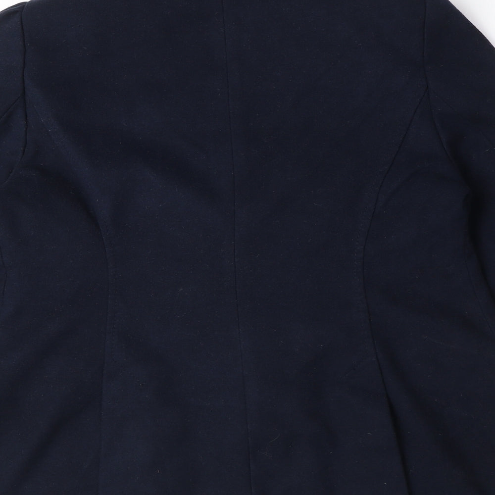 NEXT Womens Blue Pea Coat Coat Size 14 Button