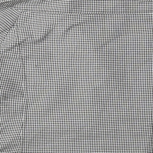 Marks and Spencer Womens White Geometric Trench Coat Jacket Size 12 Button - Gingham pattern