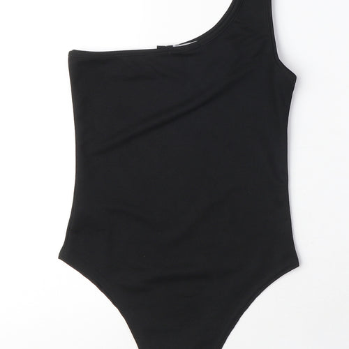 I SAW IT FIRST Womens Black Polyester Bodysuit One-Piece Size 8 Snap