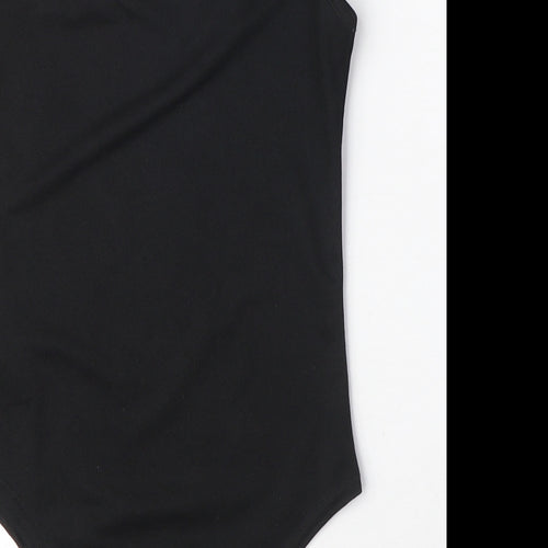 I SAW IT FIRST Womens Black Polyester Bodysuit One-Piece Size 8 Snap