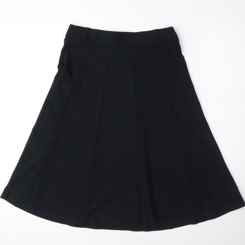 Marks and Spencer Womens Black Viscose A-Line Skirt Size 10