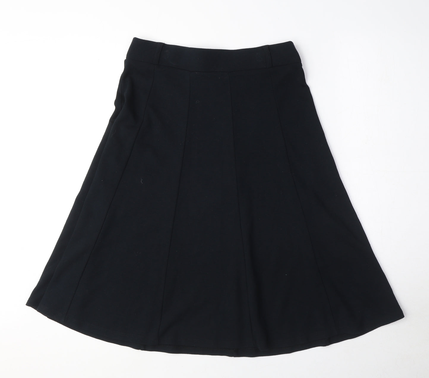 Marks and Spencer Womens Black Viscose A-Line Skirt Size 10