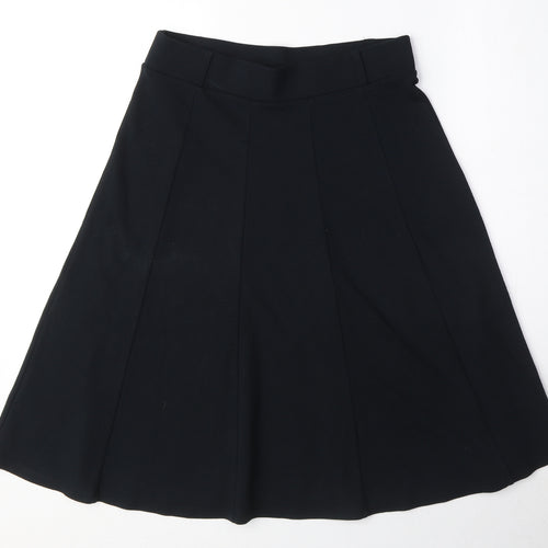 Marks and Spencer Womens Black Viscose A-Line Skirt Size 10