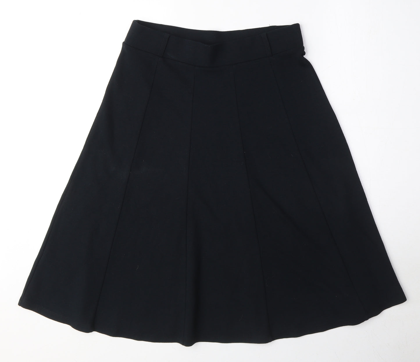 Marks and Spencer Womens Black Viscose A-Line Skirt Size 10