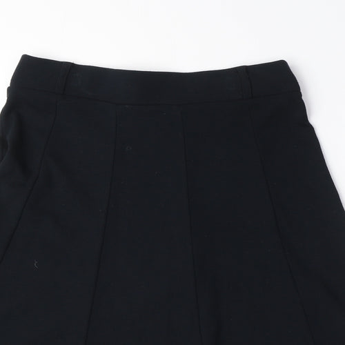Marks and Spencer Womens Black Viscose A-Line Skirt Size 10