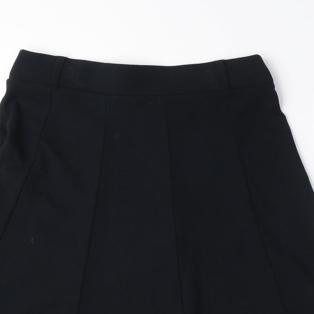 Marks and Spencer Womens Black Viscose A-Line Skirt Size 10