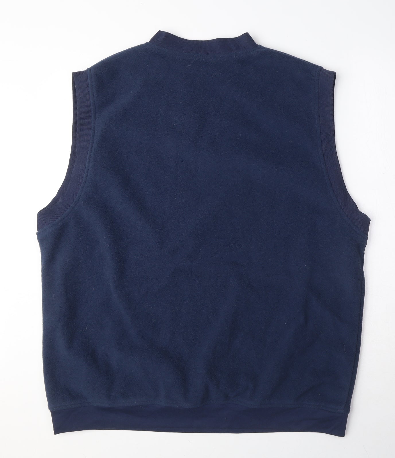 HIPPO Mens Blue V-Neck Polyester Vest Jumper Size XL Sleeveless - Logo