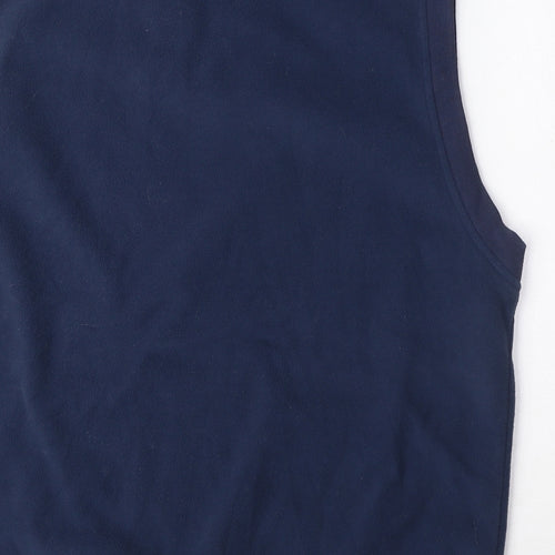 HIPPO Mens Blue V-Neck Polyester Vest Jumper Size XL Sleeveless - Logo