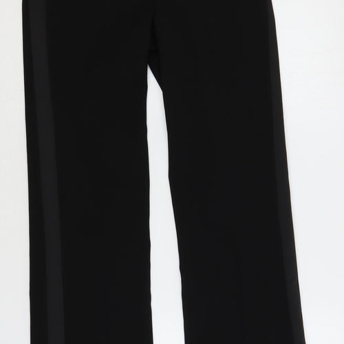 Topshop Womens Black Polyester Dress Pants Trousers Size 10 L30 in Regular Zip