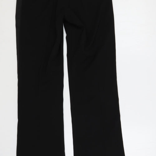 Topshop Womens Black Polyester Dress Pants Trousers Size 10 L30 in Regular Zip