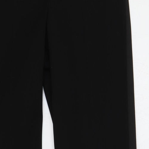 Topshop Womens Black Polyester Dress Pants Trousers Size 10 L30 in Regular Zip