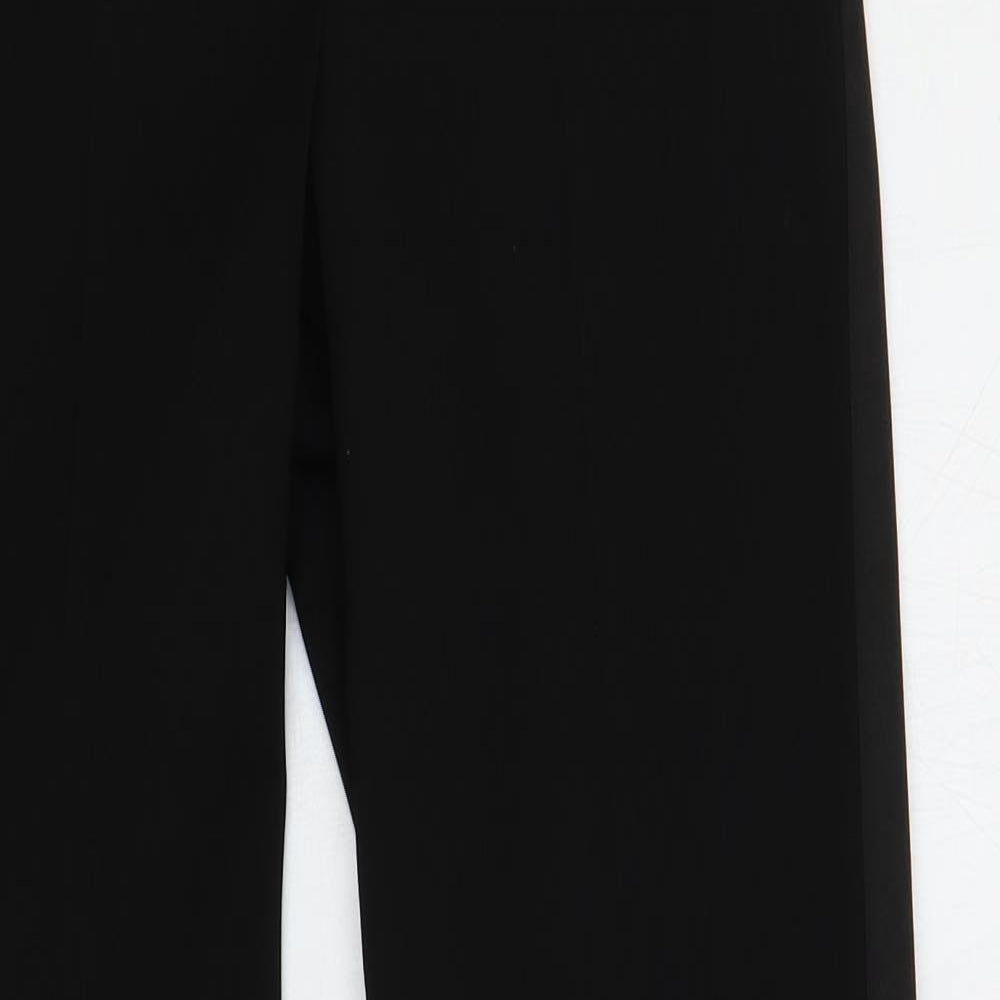 Topshop Womens Black Polyester Dress Pants Trousers Size 10 L30 in Regular Zip