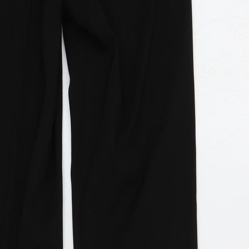 Topshop Womens Black Polyester Dress Pants Trousers Size 10 L30 in Regular Zip
