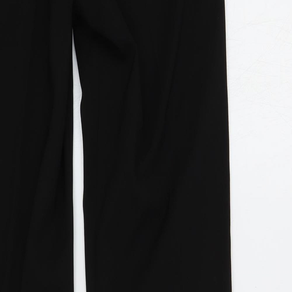 Topshop Womens Black Polyester Dress Pants Trousers Size 10 L30 in Regular Zip