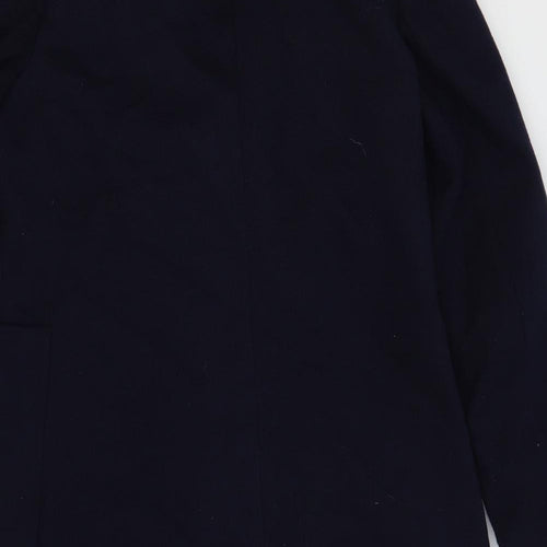 Red Herring Womens Blue Overcoat Coat Size 14 Snap