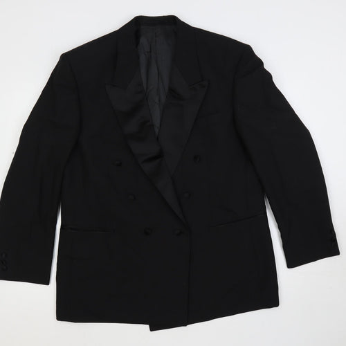 Varteks Mens Black Polyester Tuxedo Suit Jacket Size 44 Regular