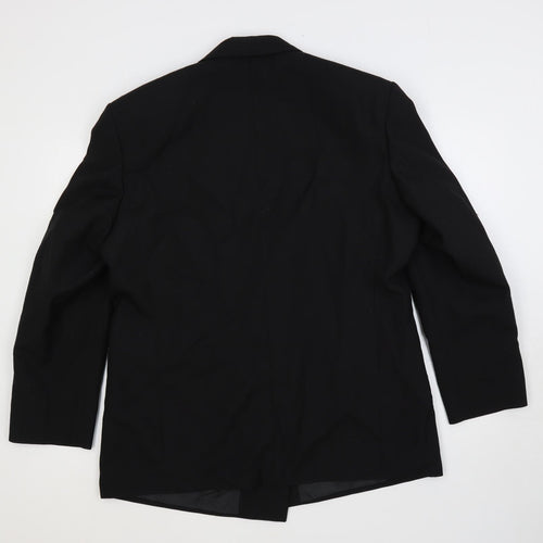 Varteks Mens Black Polyester Tuxedo Suit Jacket Size 44 Regular