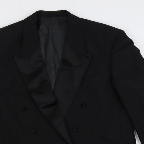 Varteks Mens Black Polyester Tuxedo Suit Jacket Size 44 Regular