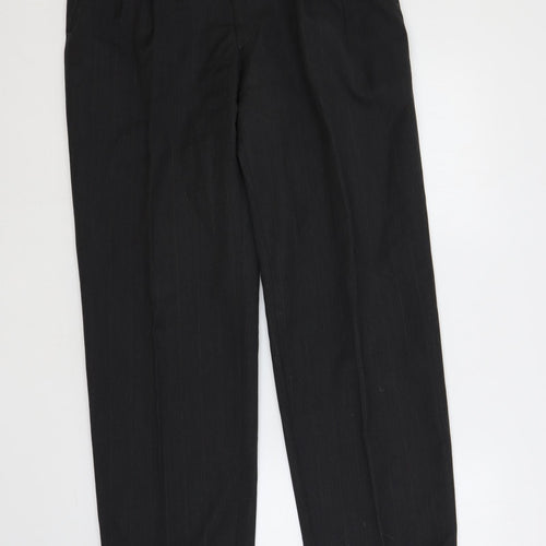 Horne Brothers Mens Grey Polyester Dress Pants Trousers Size 34 in L31 in Regular Button