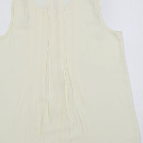 Daniel Rainn Womens Ivory Polyester Basic Blouse Size S Round Neck