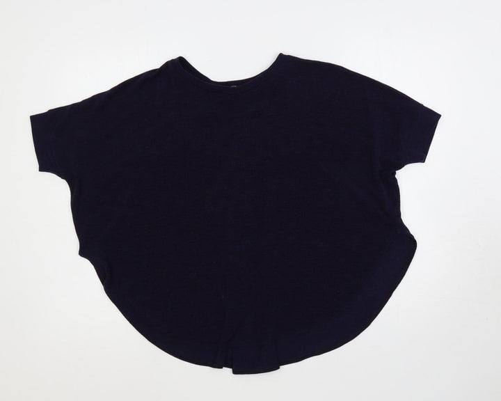 River Island Womens Blue Round Neck Polyester Pullover Jumper Size 10 - Oversized