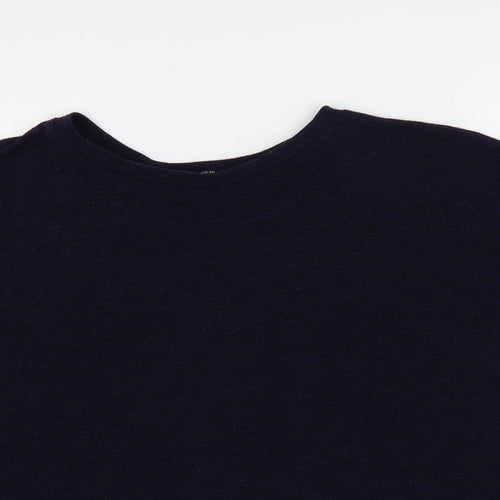 River Island Womens Blue Round Neck Polyester Pullover Jumper Size 10 - Oversized
