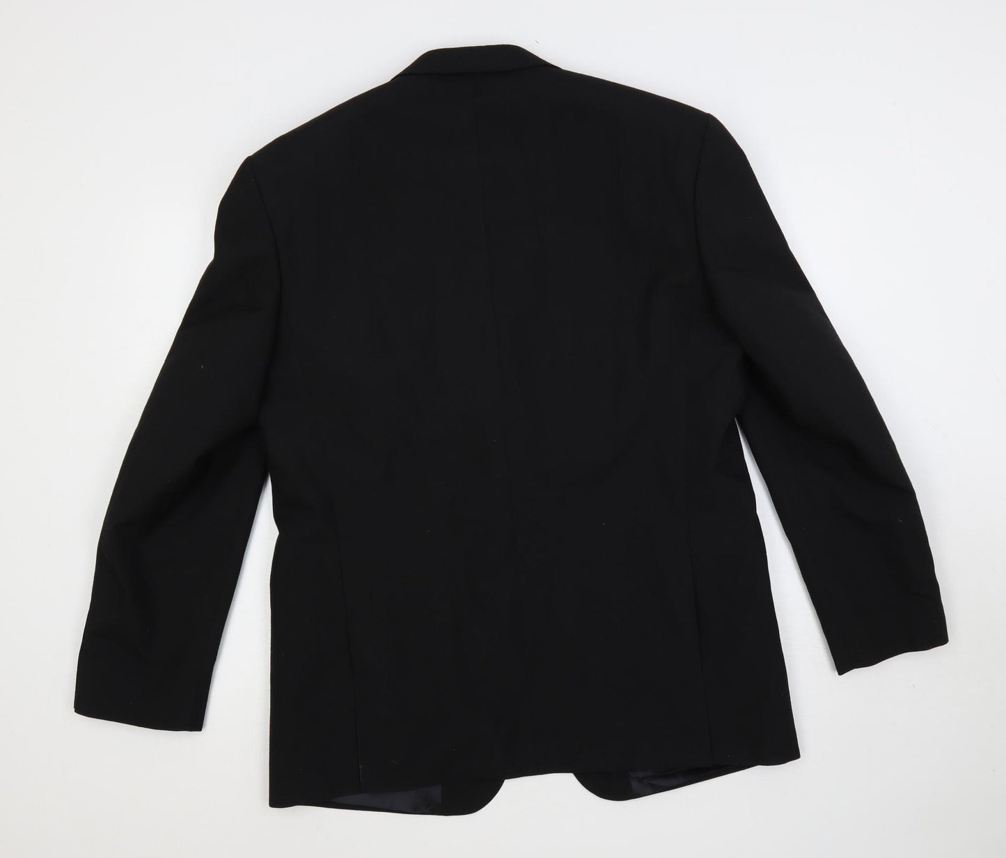 James Barry Mens Black Wool Tuxedo Suit Jacket Size 42 Regular
