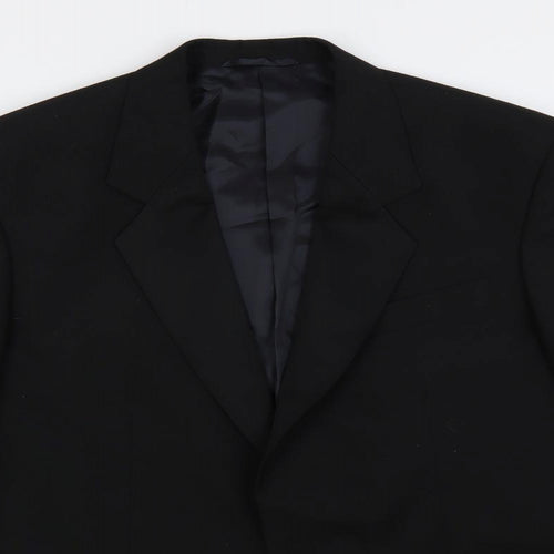 James Barry Mens Black Wool Tuxedo Suit Jacket Size 42 Regular