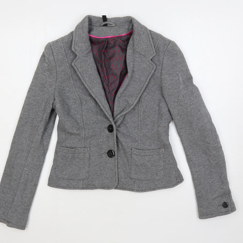 Divided by H&M Womens Grey Jacket Blazer Size 12 Button