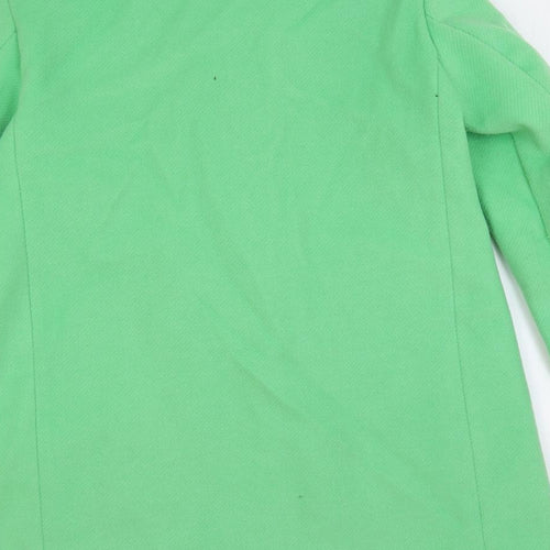 Marks and Spencer Womens Green Overcoat Coat Size 12 Button