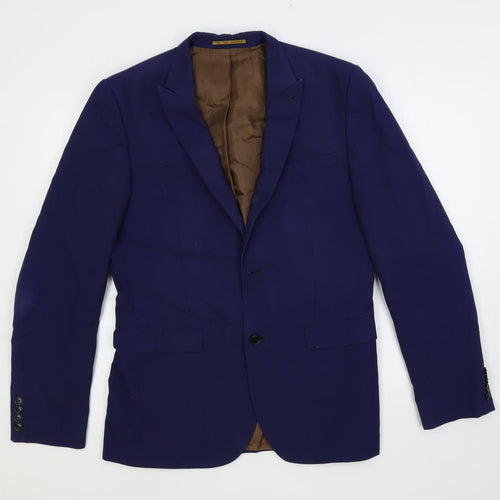 NEXT Mens Blue Polyester Jacket Suit Jacket Size 40 Regular