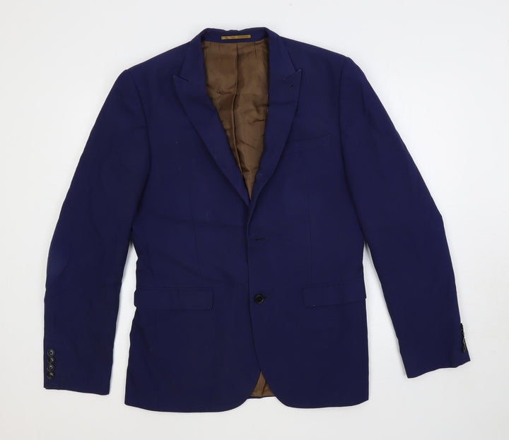 NEXT Mens Blue Polyester Jacket Suit Jacket Size 40 Regular