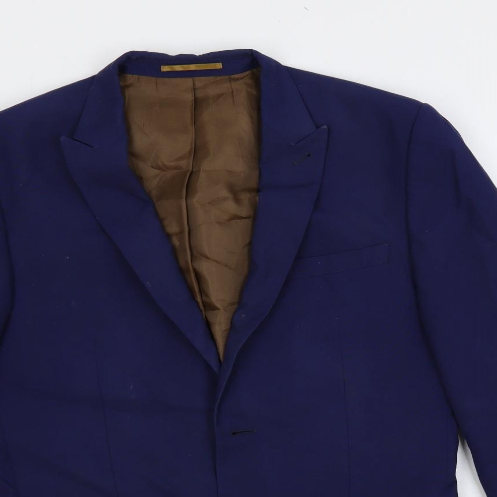 NEXT Mens Blue Polyester Jacket Suit Jacket Size 40 Regular