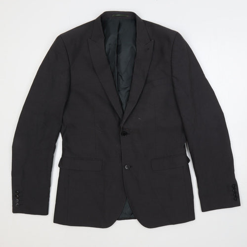NEXT Mens Grey Polyester Jacket Suit Jacket Size 40 Regular