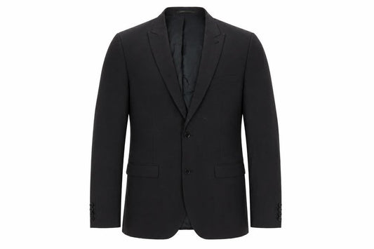 Front view of Next men’s grey polyester jacket suit jacket, size 40, regular