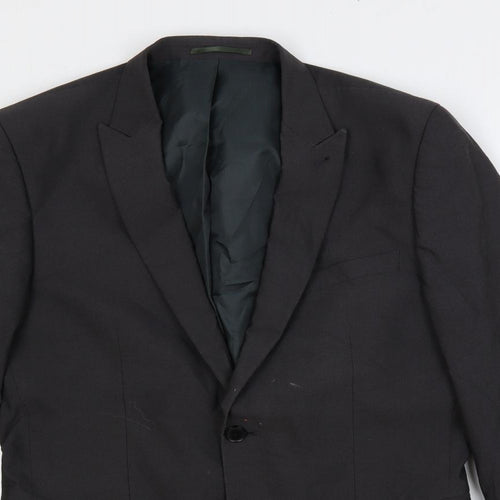 NEXT Mens Grey Polyester Jacket Suit Jacket Size 40 Regular