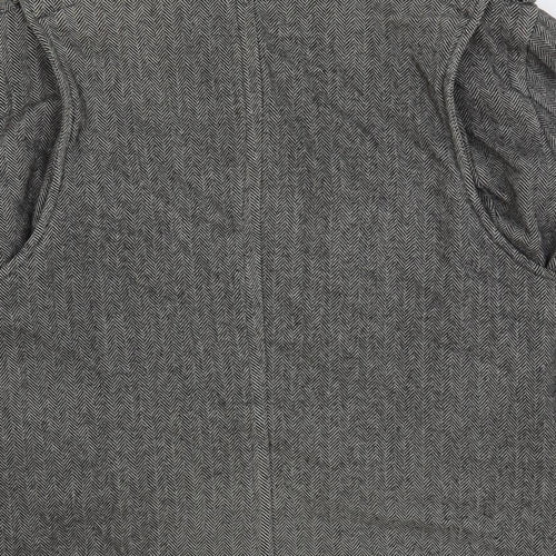 NEXT Mens Grey Herringbone Jacket Size S Button