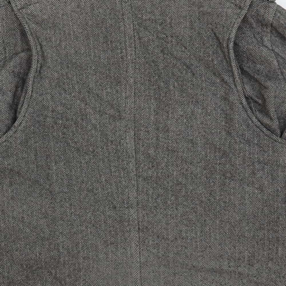 NEXT Mens Grey Herringbone Jacket Size S Button