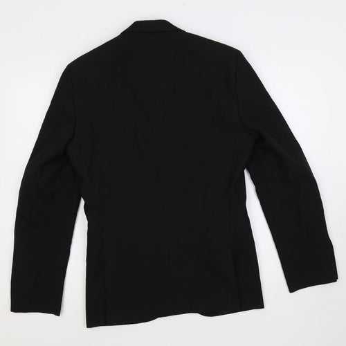 NEXT Mens Black Polyester Jacket Suit Jacket Size 36 Regular