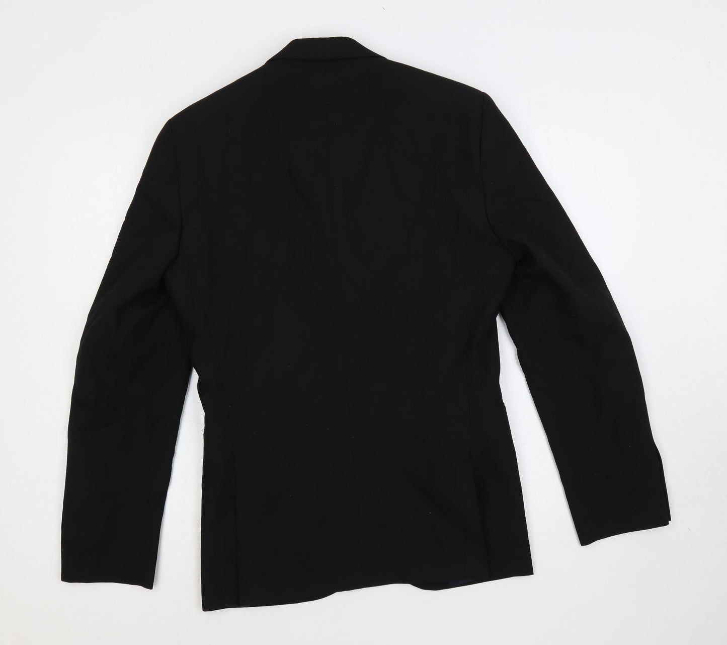 NEXT Mens Black Polyester Jacket Suit Jacket Size 36 Regular