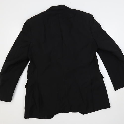Golden Mirror Womens Black Jacket Blazer Size L Button