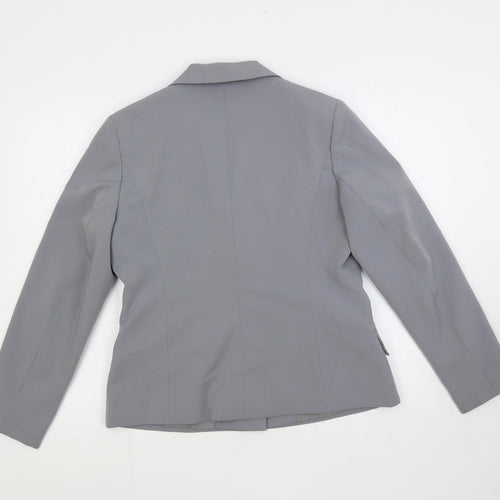 Damart Womens Grey Jacket Blazer Size 12 Button