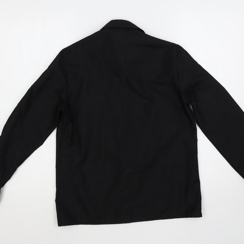 Wibor Womens Black Polyamide Basic Button-Up Size 10 Collared