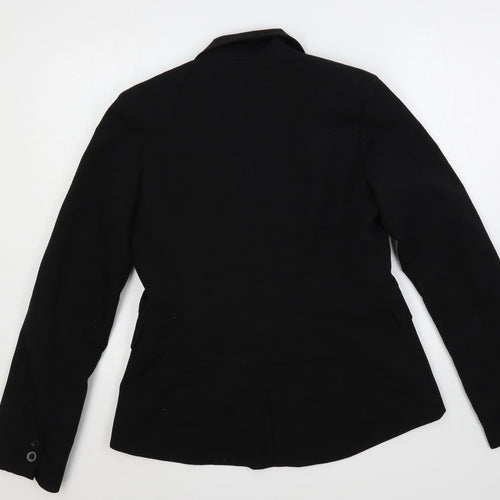Only Womens Black Jacket Blazer Size 14 Button