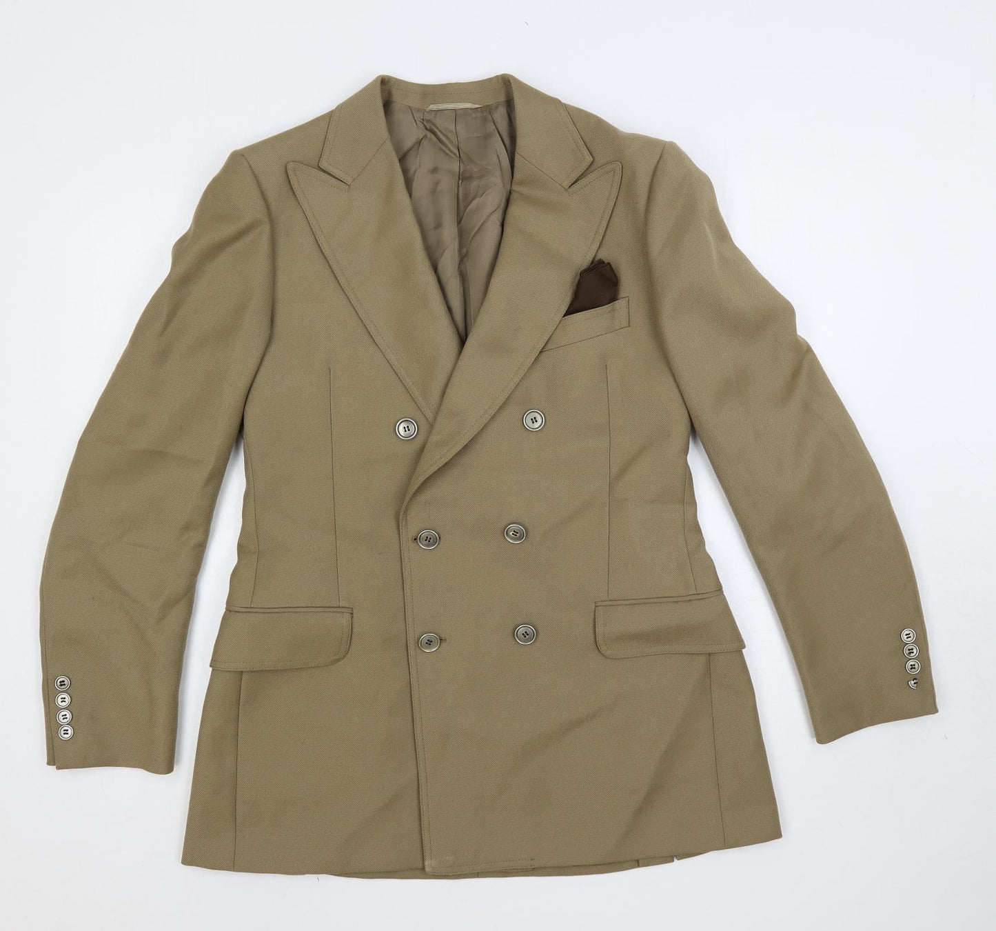 Jaeger Mens Beige Wool Jacket Blazer Size 40 Regular